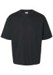 Thumbnail T-shirt Oscar noir uni à coupe loose avec col rond et manches courtes