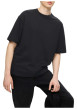 Thumbnail T-shirt Oscar noir uni à coupe loose avec col rond et manches courtes - Image 6