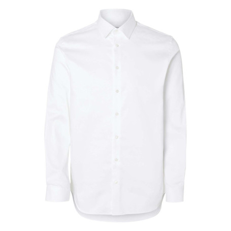 Chemise en coton biologique mélangé blanche...