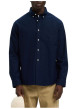 Thumbnail Chemise Rick en coton marine unie à coupe droite avec un col américain - Image 2