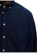 Thumbnail Chemise Rick en coton marine unie à coupe droite avec un col américain - Image 4
