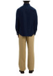 Thumbnail Chemise Rick en coton marine unie à coupe droite avec un col américain - Image 5