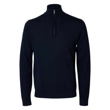 Pull en laine marine Tray en maille fine avec...