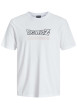 Thumbnail T-shirt en coton blanc imprimé dessin animé à la poitrine et au dos à col rond