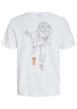 Thumbnail T-shirt en coton blanc imprimé dessin animé à la poitrine et au dos à col rond - Image 2