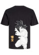 Thumbnail T-shirt en coton noir imprimé dessin animé à la poitrine et au dos à col rond - Image 2