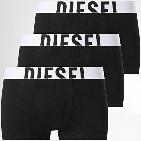 Lot de 3 boxers classiques en coton noirs unis...