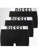Thumbnail Lot de 3 boxers classiques en coton noirs unis à ceintures blanches