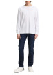 Thumbnail Jean en coton bleu brut légèrement délavé avec une coupe slim - Image 5