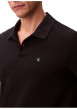 Thumbnail Polo en coton noir uni à coupe slim avec le logo brodé en petit - Image 3