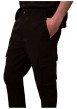 Thumbnail Pantalon cargo noir uni à coupe slim et à ourlets élastiqués - Image 3
