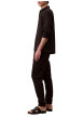 Thumbnail Pantalon cargo noir uni à coupe slim et à ourlets élastiqués - Image 4