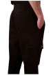 Thumbnail Pantalon cargo noir uni à coupe slim et à ourlets élastiqués - Image 5