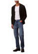 Thumbnail Jean en coton bleu indigo légèrement délavé à coupe regular fit - Image 4
