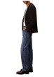 Thumbnail Jean en coton bleu indigo légèrement délavé à coupe regular fit - Image 5