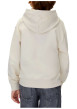Thumbnail Sweat à capuche en coton écru uni à coupe droite avec le nom de la marque - Image 2