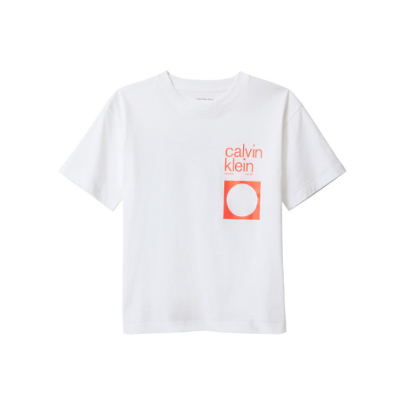 T-shirt en coton blanc imprimé au dos et à la...