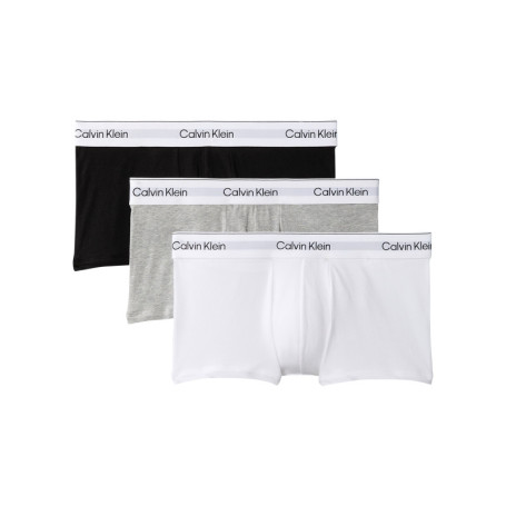 Lot de 3 boxers en coton multicolores unis...