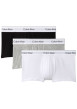 Thumbnail Lot de 3 boxers en coton multicolores unis courts avec le nom de la marque