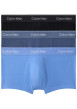 Thumbnail Lot de 3 boxers en coton bleus unis courts avec le nom de la marque