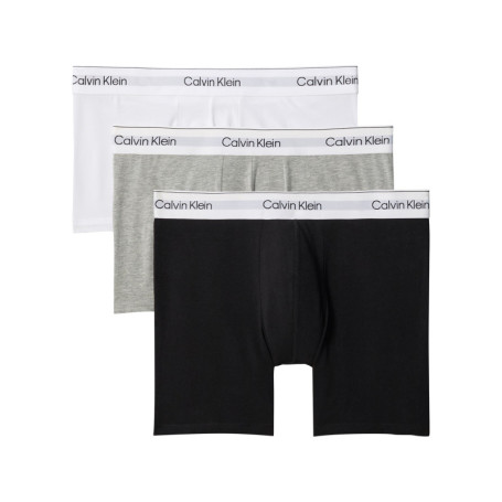 Lot de 3 boxers en coton multicolores unis...