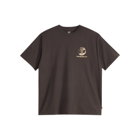 T-shirt noir avec un imprimé fantaisie et des...