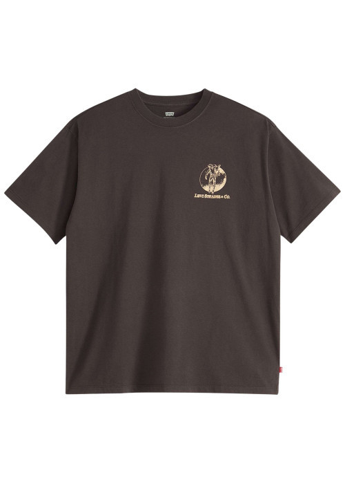 T-shirt noir avec un imprimé fantaisie et des manches courtes