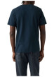 Thumbnail T-shirt en coton bleu marine avec col rond et logo de la marque - Image 3