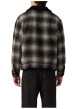 Thumbnail Blouson brun motif écossais avec un col chemise et doublure sherpa - Image 3