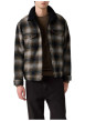 Thumbnail Blouson brun motif écossais avec un col chemise et doublure sherpa - Image 5