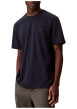 Thumbnail T-shirt en coton bleu marine uni à col rond avec le mini logo brodé