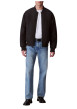 Thumbnail Bomber noir uni zippé à l'avant avec une coupe droite et des poches zippées - Image 4