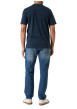 Thumbnail T-shirt en coton marine uni à col rond avec patch de la marque - Image 4