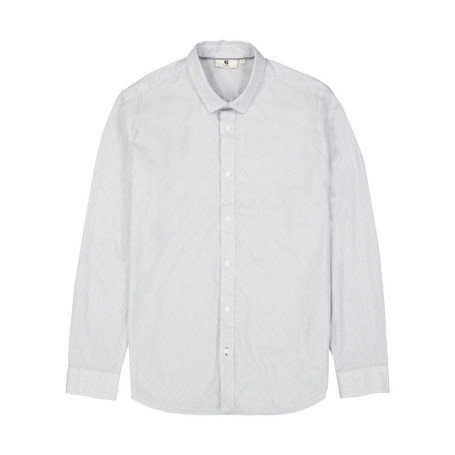 Chemise en coton bleue avec fermeture boutonnée...