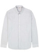 Thumbnail Chemise en coton bleue avec fermeture boutonnée et motif géométrique