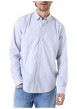 Thumbnail Chemise en coton bleue avec fermeture boutonnée et motif géométrique - Image 2