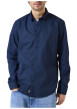 Thumbnail Chemise en coton marine avec fermeture boutonnée et motif géométrique - Image 2