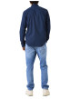 Thumbnail Chemise en coton marine avec fermeture boutonnée et motif géométrique - Image 4