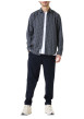 Thumbnail Chemise en coton marine à coupe droite avec un motif fantaisie - Image 5