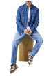 Thumbnail Chemise en coton bleu jean clair uni à coupe droite avec un col chemise - Image 5