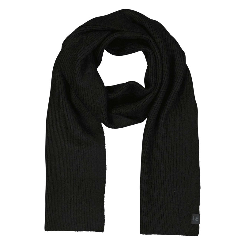 Garcia - écharpe Noire Unie En Maille Côtelée - Noire Garcia - écharpe Noire Unie En Maille Côtelée - Noire