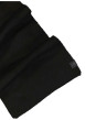 Thumbnail Écharpe noire unie en maille côtelée - Image 2