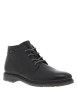 Thumbnail Bottines en cuir noires avec semelle à talon plat et à lacets ronds contrastés - Image 3