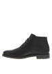 Thumbnail Bottines en cuir noires avec semelle à talon plat et à lacets ronds contrastés - Image 2