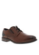 Thumbnail Derbies en cuir cognac à talon décroché bas et à lacets ronds - Image 3