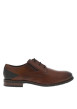 Thumbnail Derbies en cuir cognac à talon décroché bas et à lacets ronds