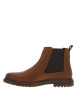 Thumbnail Bottines en cuir cognac avec semelle à talon décroché bas et logo embossé - Image 2