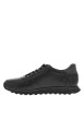 Thumbnail Sneakers en cuir noires avec semelle crantée et fermeture à lacets - Image 2
