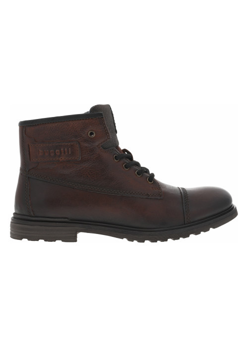 Bottines en cuir bordeaux avec semelle à talon...