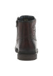 Thumbnail Bottines en cuir bordeaux avec semelle à talon plat et intérieur motif écossais - Image 6